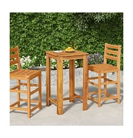 vidaXL Patio Bar Table 23.6"x23.6"x41.3" Solid Wood Acacia