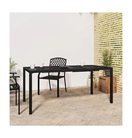 vidaXL Patio Table Anthracite 65"x31.5"x28.3" Steel