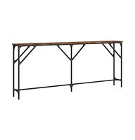 vidaXL Console Table Smoked Oak 70.9"x9.1"x29.5" Engineered Wood