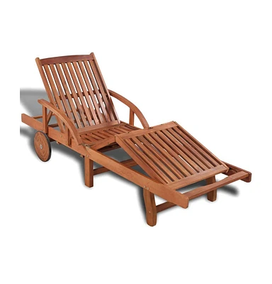 vidaXL Sun Lounger Solid Acacia Wood