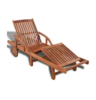 vidaXL Sun Lounger Solid Acacia Wood