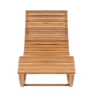 vidaXL Rocking Sunlounger Solid Teak Wood