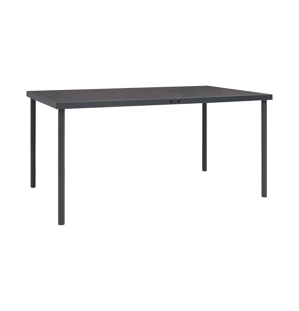 vidaXL Patio Dining Table Anthracite 59.1"x35.4"x29.1" Steel