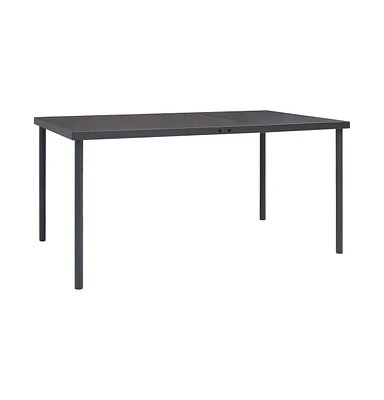 vidaXL Patio Dining Table Anthracite 59.1"x35.4"x29.1" Steel