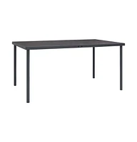 vidaXL Patio Dining Table Anthracite 59.1"x35.4"x29.1" Steel