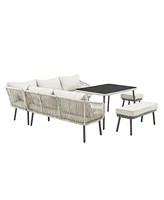 Inspired Home Taiden Outdoor 5pc Seating Group