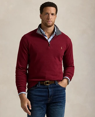 Polo Ralph Lauren Men's Big & Tall Estate-Rib Quarter-Zip Pullover