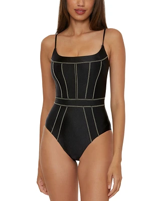 Becca Women's Color Sheen Corset-Seamed One-Piece Swimsuit