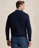 Polo Ralph Lauren Men's Big & Tall Washable Wool V-Neck Sweater