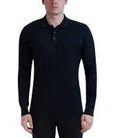 Karl Lagerfeld Paris Men's Embossed Sweater Polo