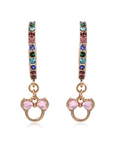 Disney Minnie Mouse Charm Dangle Hoop Earrings