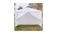 Slickblue 3x3m Portable Waterproof Tent with Spiral Tubes - Four-Sided Home Use Shelter for Outdoors