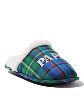 Dearfoams Men's Papa Bear Plaid Dad Scuff Slipper