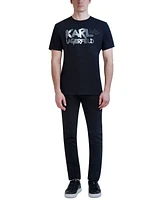 Karl Lagerfeld Paris Men's Cotton Shiny-Logo T-Shirt