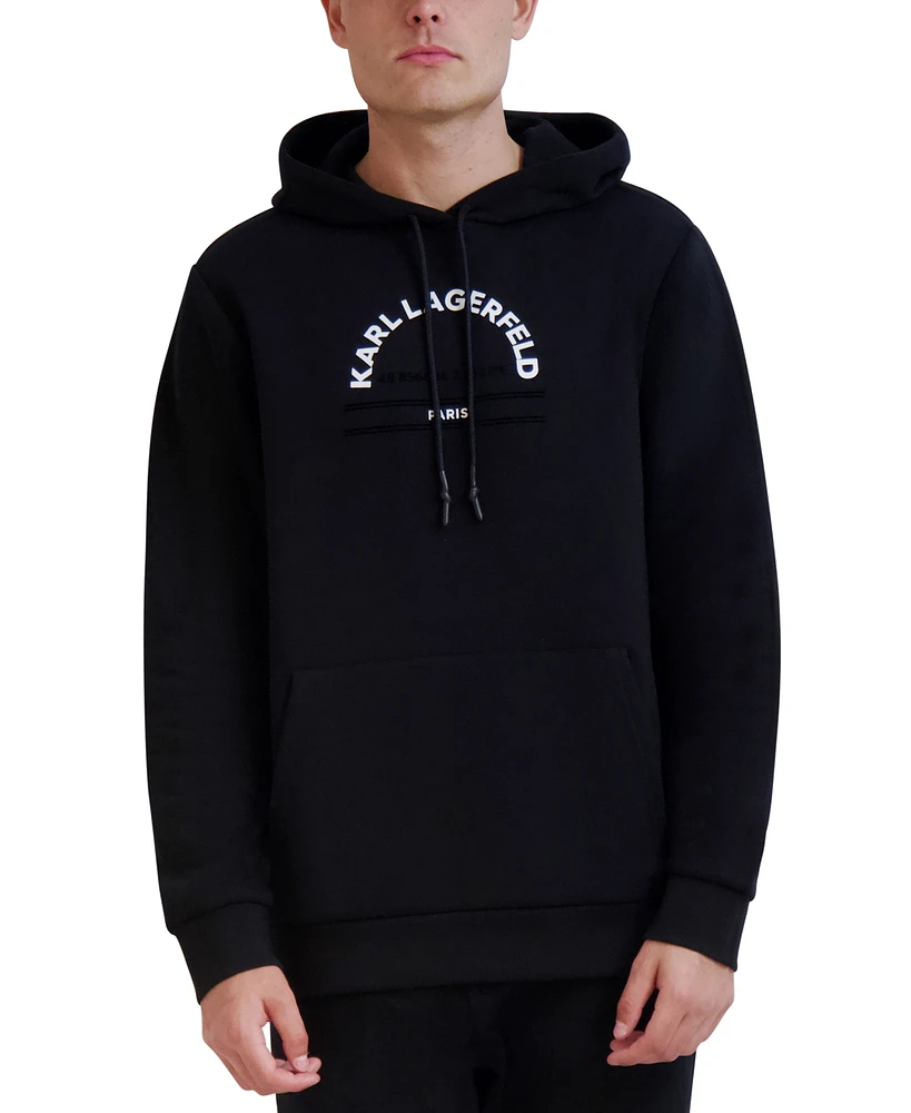 Karl Lagerfeld Paris Men's Circle Logo Hoodie