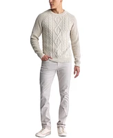 Men's Wallaby Nep Yarn Cable Knit Crewneck Sweater