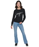 Karl Lagerfeld Paris Women's Embellished Bonjour Sweater