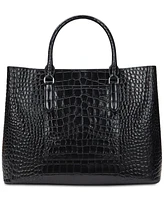 Lauren Ralph Lauren Marcy Large Embossed Leather Satchel