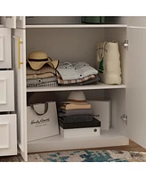 Famapy 6-Door Big Armoires with 2 Hanging Rods, 3-Drawers, Shelves