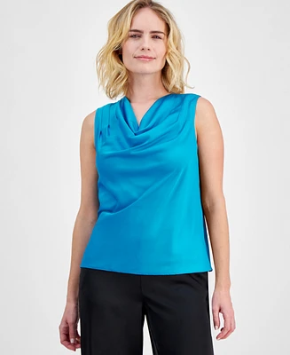 I.n.c. International Concepts Petite Cowlneck Sleeveless Top, Created for Macy's