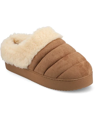 Journee Collection Women's Blair Round Toe Quilted Clog Slippers