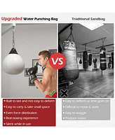 21 Inch Water Punching Bag with Adjustable Metal Chain-White