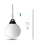 21 Inch Water Punching Bag with Adjustable Metal Chain-White
