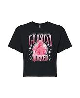 Hybrid Apparel Juniors Trendy Wicked Glinda Graphic Cropped T-Shirt