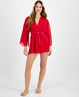 I.n.c. International Concepts Women's Chiffon Dot Robe, Exclusively at Macy's