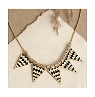 Sohi Women's Zig-Zag Collar Necklace