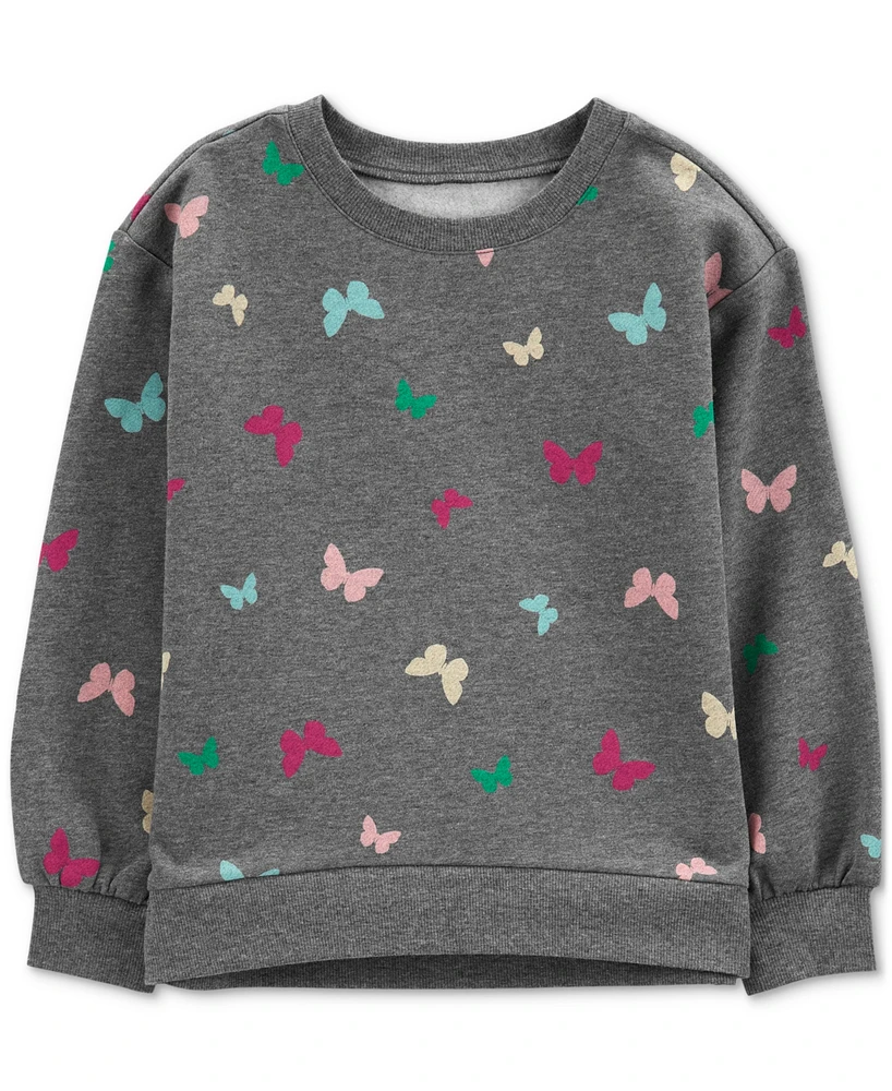 Carter's Little & Big Girls Butterfly Fleece Sweatshirt