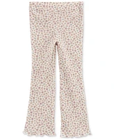 Carter's Toddler Girls Floral-Print Thermal Flare Pants