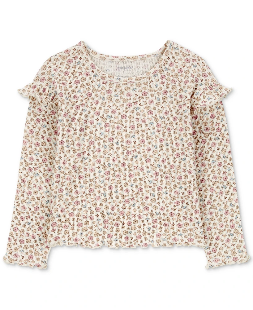 Carter's Toddler Girls Floral-Print Thermal T-Shirt