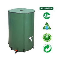 Slickblue 132 Gallon Folding Rain Barrel Portable Water Collector for Sustainable Gardening