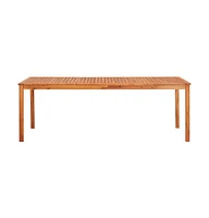 vidaXL Patio Table 84.6"x35.4"x29.1" Solid Acacia Wood