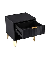 Manhattan Comfort 1- Piece Dumbo Medium-Density Fiberboard 1-Drawer Modern Nightstand