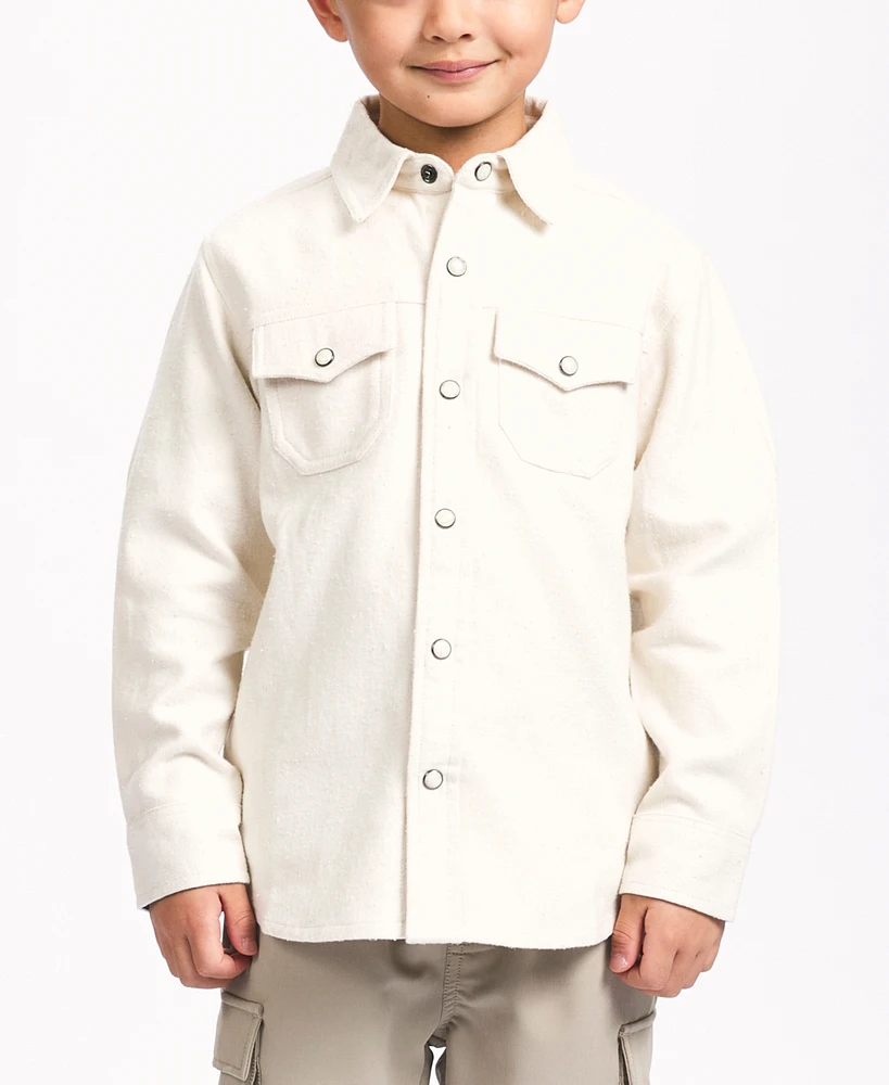 Sovereign Code Little Boys Snap Front Long Sleeve Button-Up Shirt