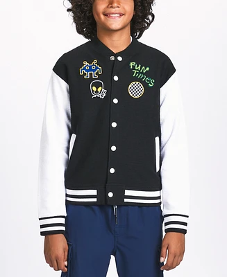 Sovereign Code Big Boys Color Blocked Patched Varsity Jacket