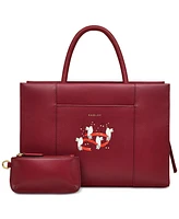 Radley London Twelve Days of Christmas Small Leather Zip-Top Satchel