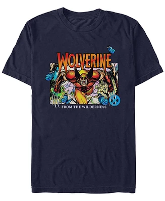 Fifth Sun Mens Mvl Wolverine Butterflies Short Sleeve T-Shirt