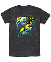 Fifth Sun Mens Comic Wolf Short Sleeve Mineral Wash Tee