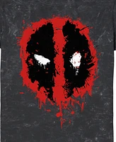 Fifth Sun Mens DeadPool SplatterIcon Short Sleeve Mineral Wash Tee