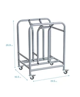 ECR4Kids The Surf Storage Rack, Stores 10 Portable Lap Desks, Silver