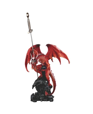 Fc Design 12.5"H Dragon with Sword on Rock Figurine Decoration Home Decor Perfect Gift for House Warming, Holidays and Birthdays