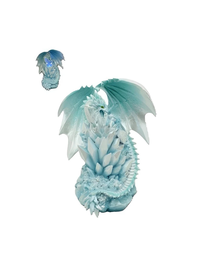 Fc Design 8"H Led White and Blue Dragon Figurine Decoration Home Decor Perfect Gift for House Warming, Holidays and Birthdays