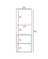 Depot E-Shop Savona Medicine Single Door Cabinet, Two Interior Shelves, Two External Shelves, White