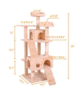 Slickblue Cat Climbing Frame – Multi-Level Structure for Scratching, Climbing, and Play