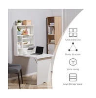 Slickblue White Wall Mount Desk Cabinet – Space-Saving and Sleek