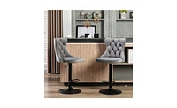 Slickblue Swivel Velvet Barstools with Adjustable Seat Chic and Versatile Seating