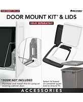 Rev-a-Shelf Double Pullout Trash Can 27 qt. for Kitchen, Silver, Rv-15KD-17C S